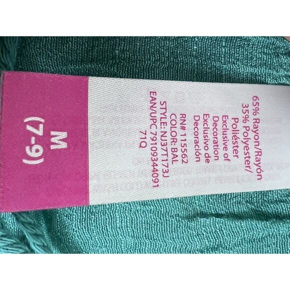 NWT No Boundaries Jr. Med Tank Top Solid Teal Sleeveless Ruffle Front Tassels - Picture 4 of 8